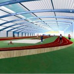 Konzeptbild der neuen Leichtathletikhalle. Visualisierung: ARCON Bauplanungs- und Bauüberwachungsgesellschaft mbH Konzeptbild der neuen Leichtathletikhalle. Visualisierung: ARCON Bauplanungs- und Bauüberwachungsgesellschaft mbH