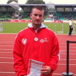 Lag mit seinen geworfenen 71,59m bis zum letzten Versuch auf Goldkurs, U 18-WM Teilnehmer David Golling. Lag mit seinen geworfenen 71,59m bis zum letzten Versuch auf Goldkurs, U 18-WM Teilnehmer David Golling.