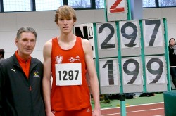 Trainer Ralf Lauenroth mit seinem Schützling Tobias Ebert.